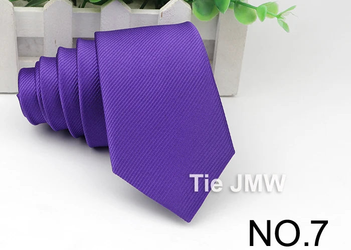Men's Skinny Tie, Neckties Solid Color 2.5 inch