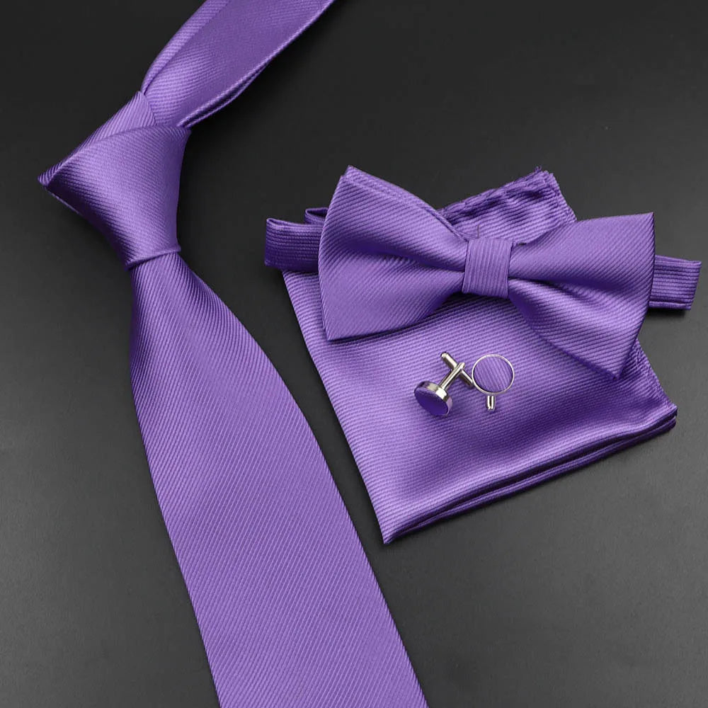 Silk Tie, Bowtie, Cuff-Link Set