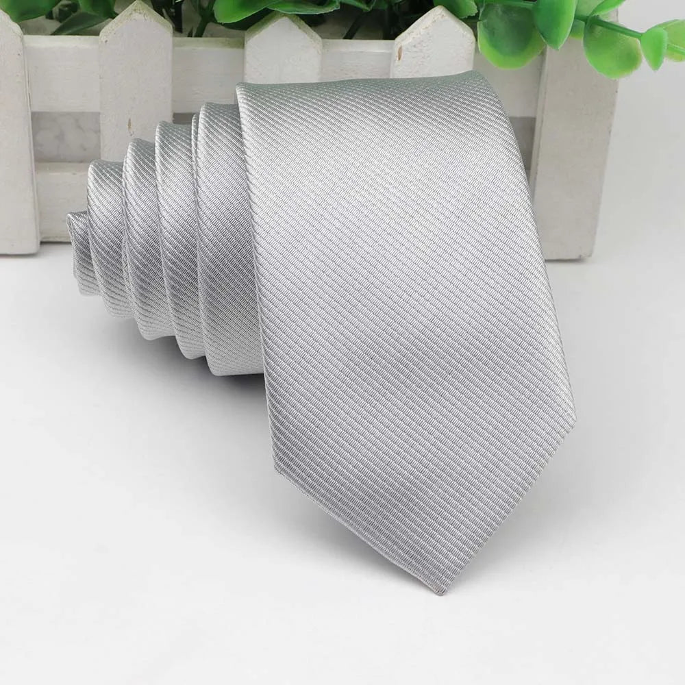 Men's Skinny Tie, Neckties Solid Color 2.5 inch