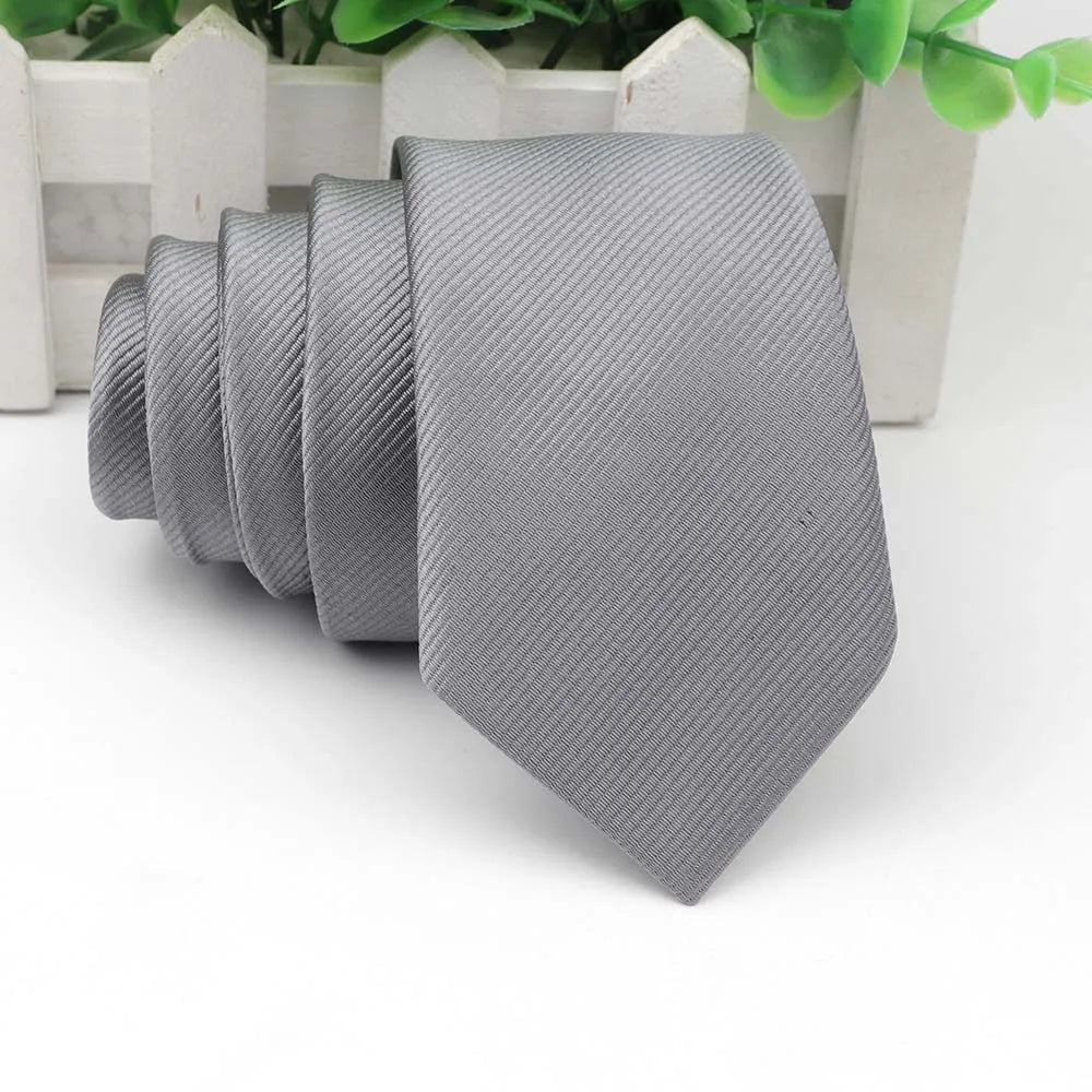 Men's Skinny Tie, Neckties Solid Color 2.5 inch