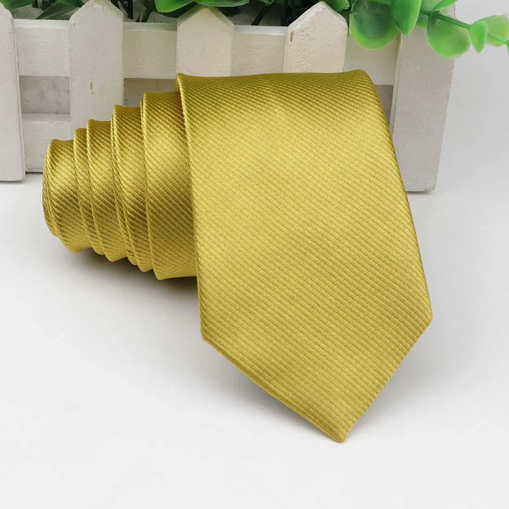 Men's Skinny Tie, Neckties Solid Color 2.5 inch