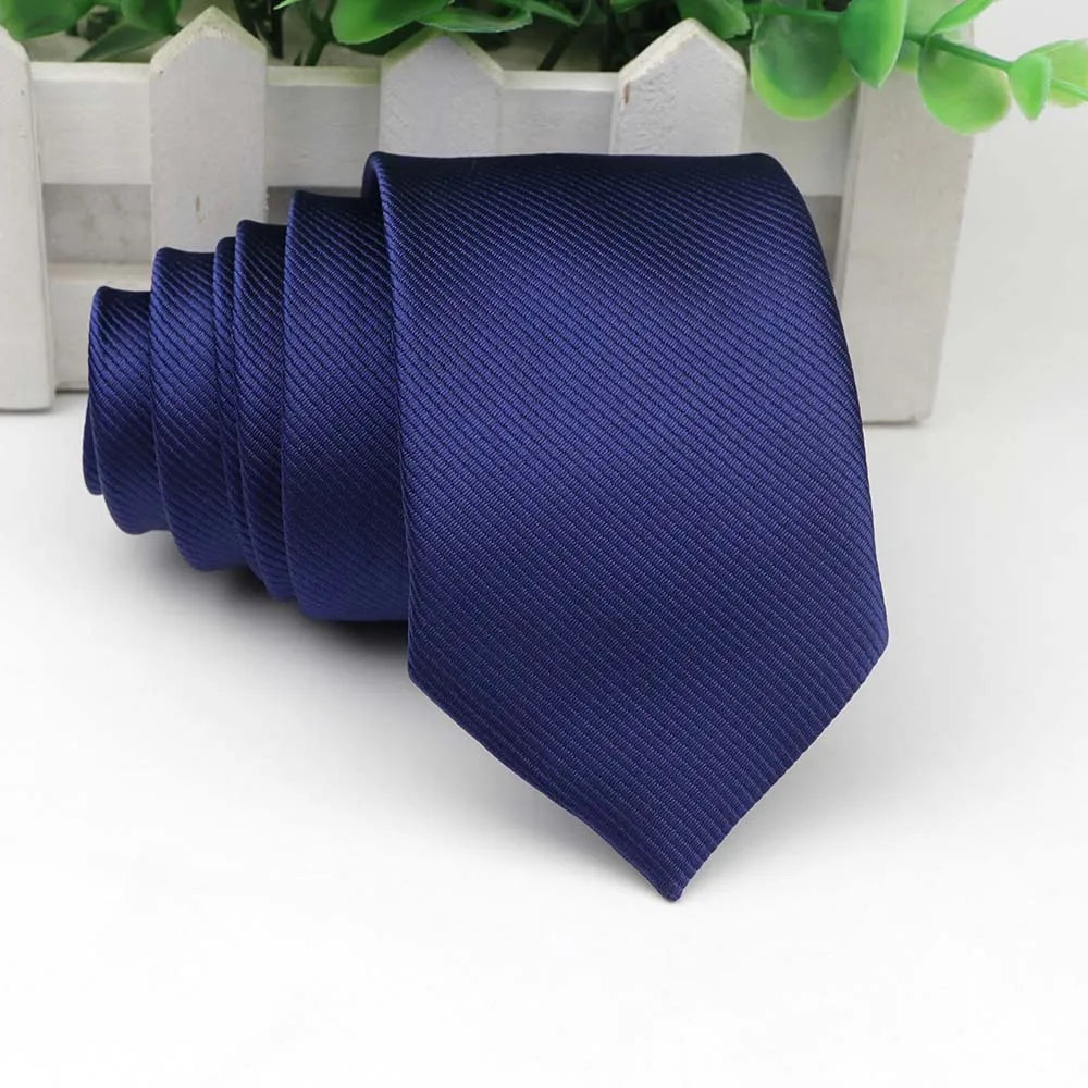 Men's Skinny Tie, Neckties Solid Color 2.5 inch