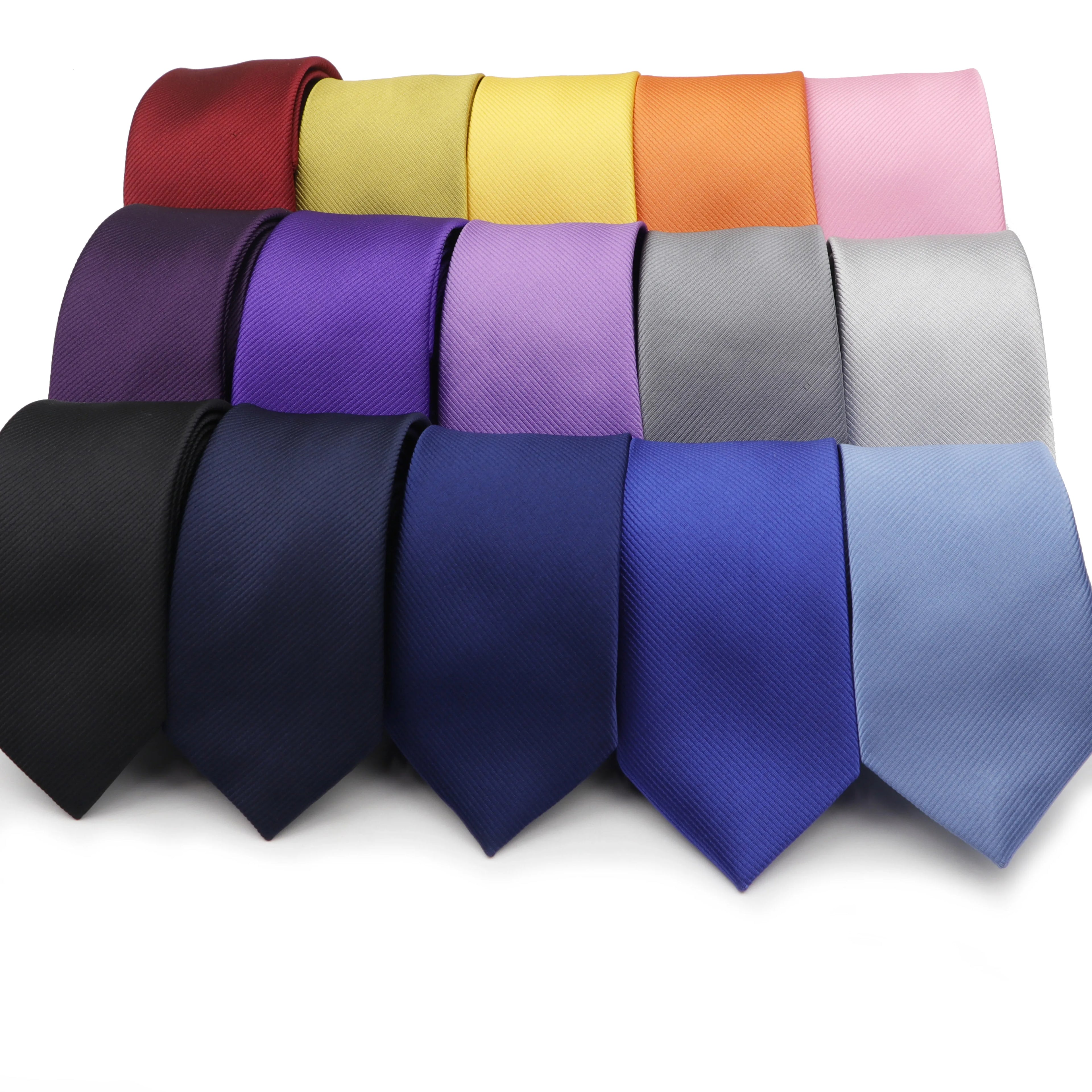 Men's Skinny Tie, Neckties Solid Color 2.5 inch