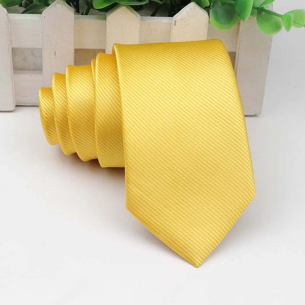 Men's Skinny Tie, Neckties Solid Color 2.5 inch