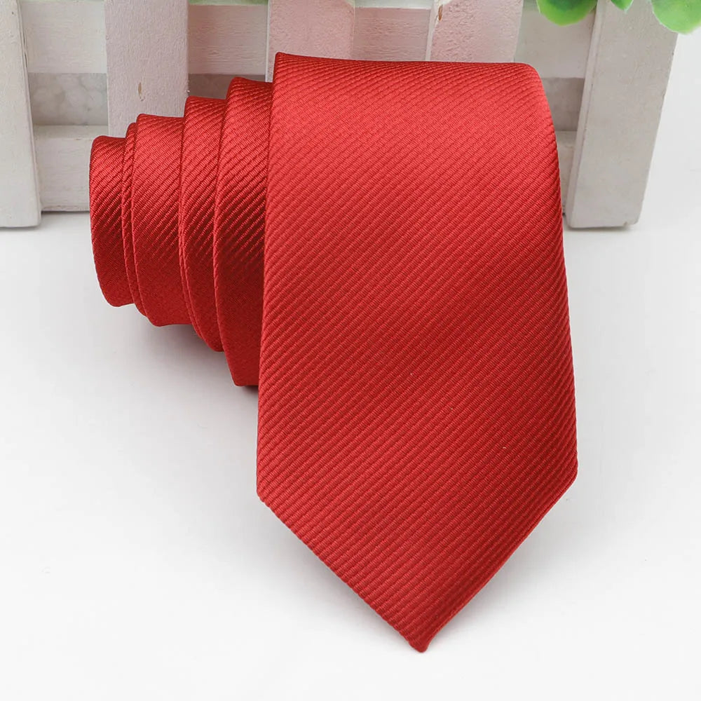 Men's Skinny Tie, Neckties Solid Color 2.5 inch