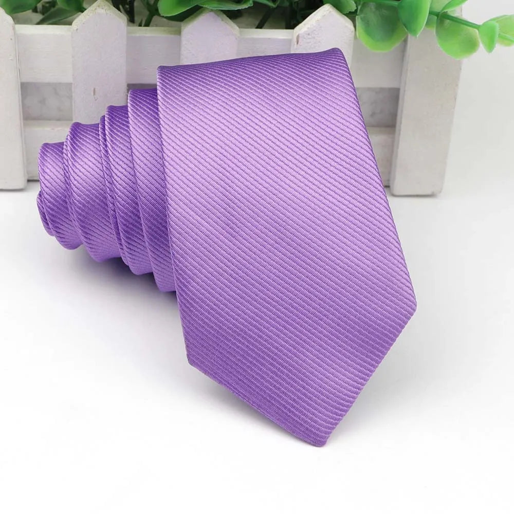 Men's Skinny Tie, Neckties Solid Color 2.5 inch