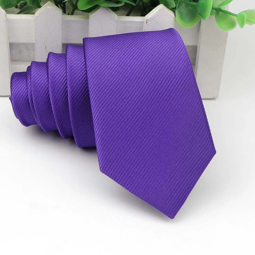 Men's Skinny Tie, Neckties Solid Color 2.5 inch