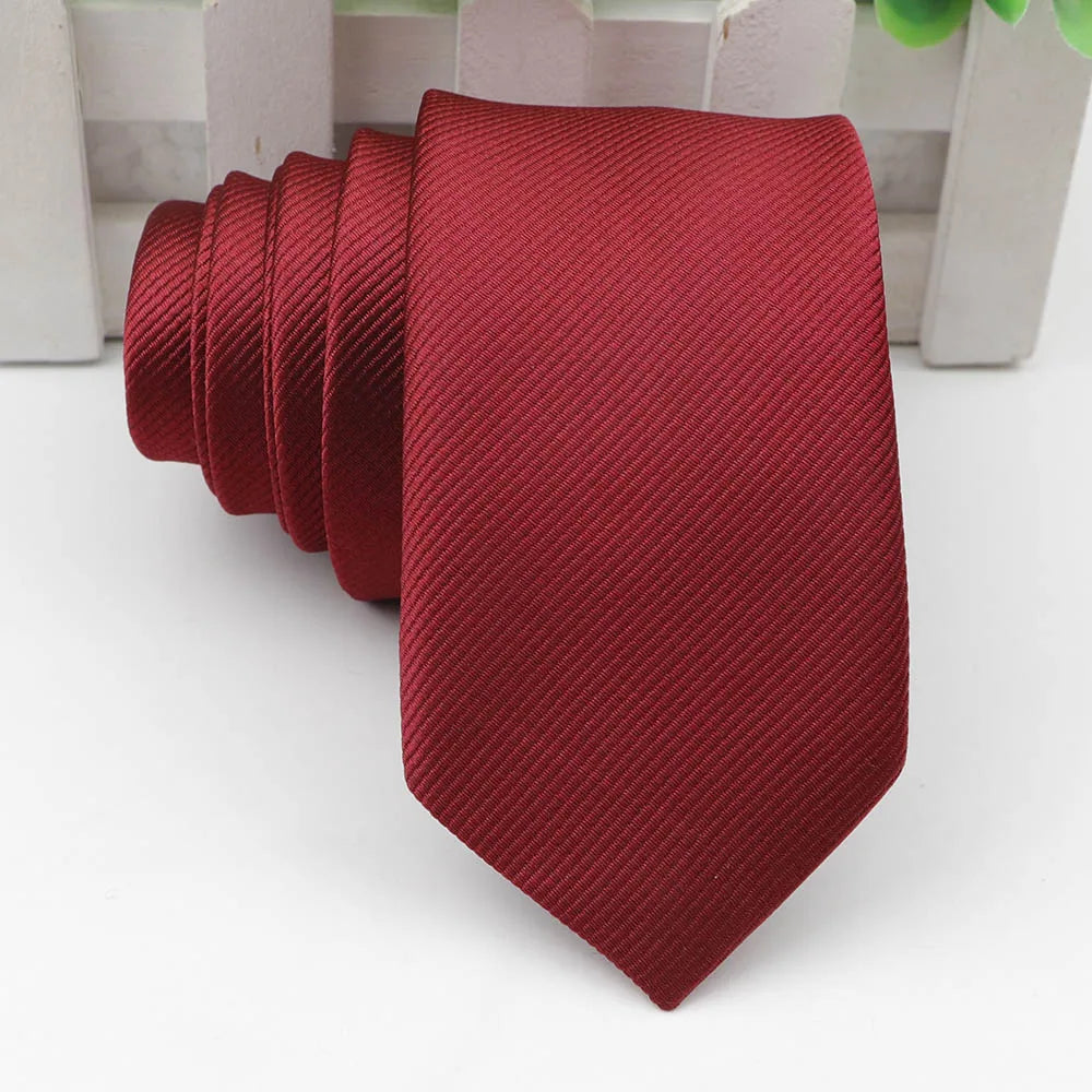 Men's Skinny Tie, Neckties Solid Color 2.5 inch