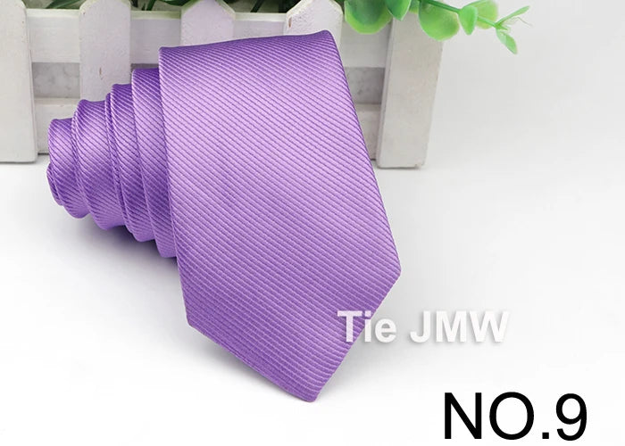 Men's Skinny Tie, Neckties Solid Color 2.5 inch