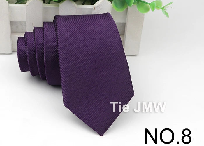 Men's Skinny Tie, Neckties Solid Color 2.5 inch