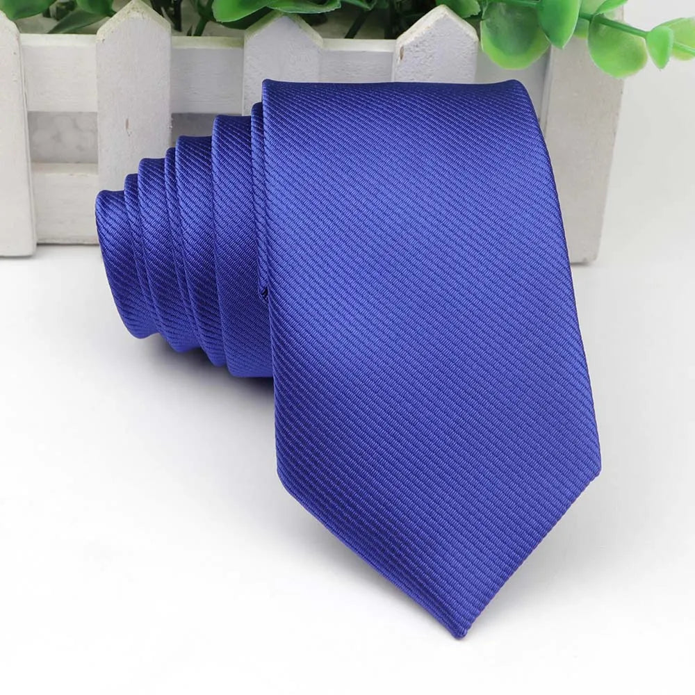 Men's Skinny Tie, Neckties Solid Color 2.5 inch