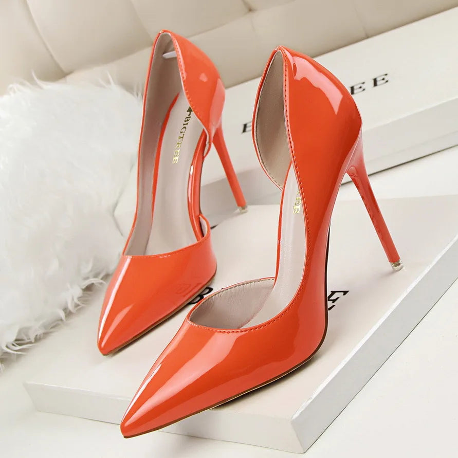 Patent Leather Stiletto High Heels