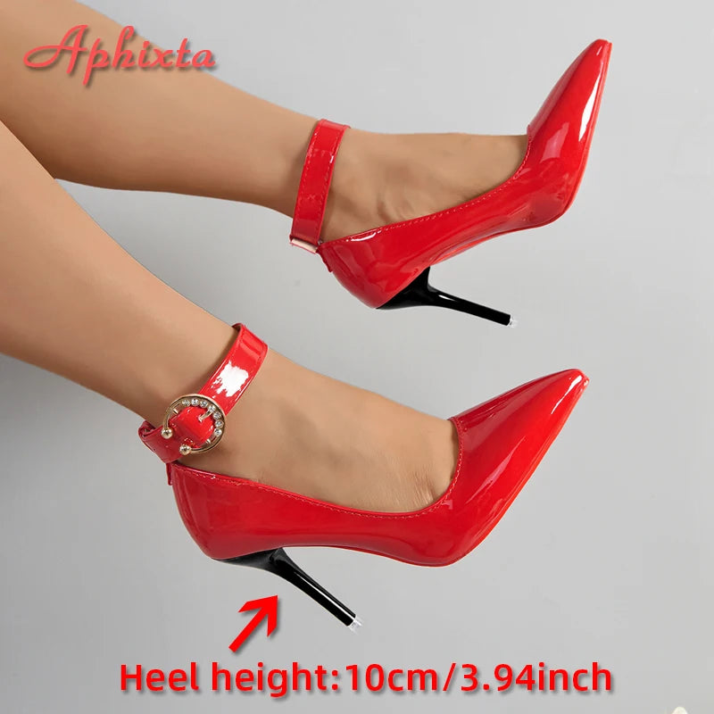 Buckle Strap Stiletto Heels 4”