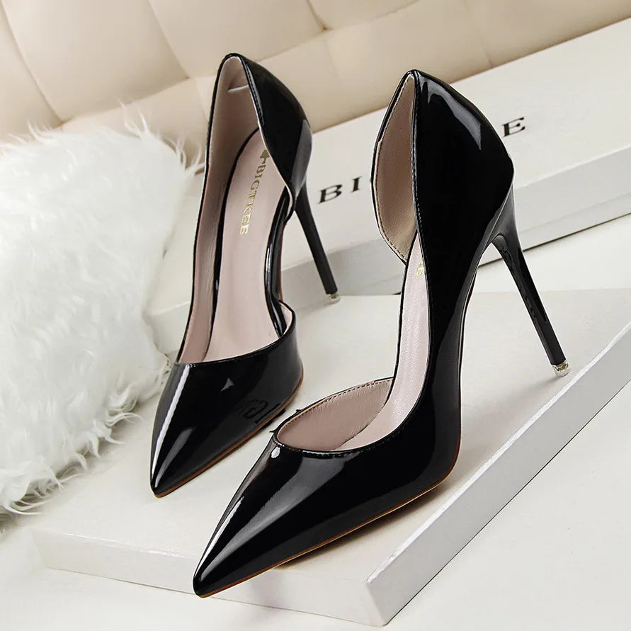 Patent Leather Stiletto High Heels