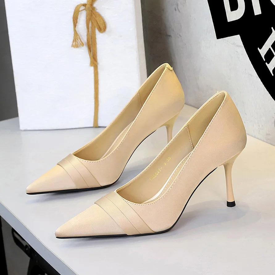 Satin Stiletto Heels