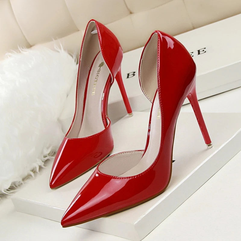 Patent Leather Stiletto High Heels