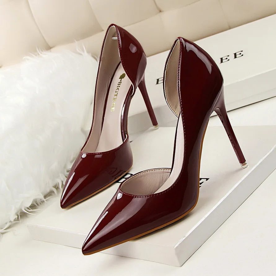 Patent Leather Stiletto High Heels