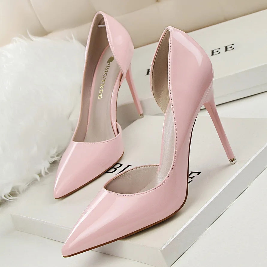 Patent Leather Stiletto High Heels