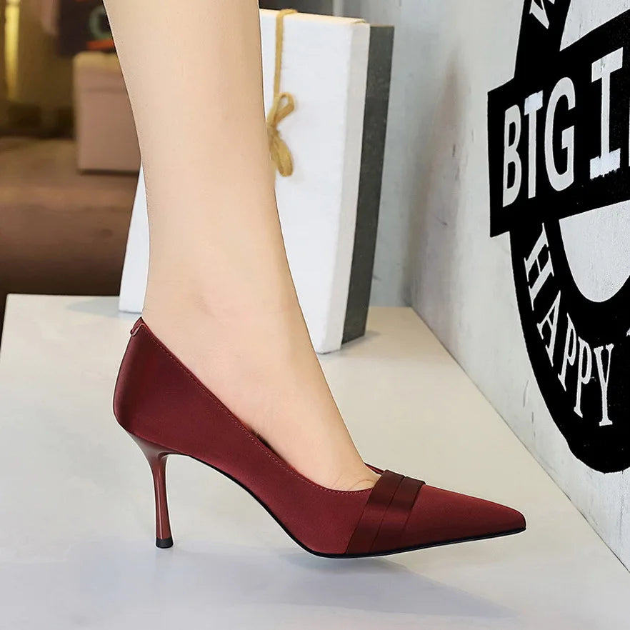 Satin Stiletto Heels