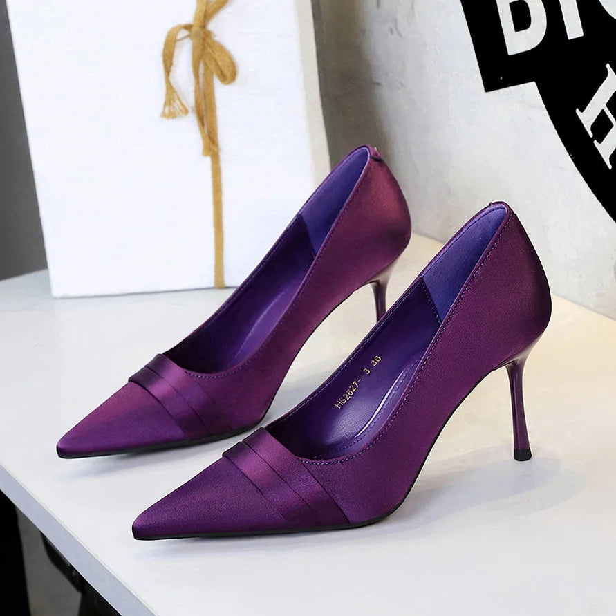 Satin Stiletto Heels